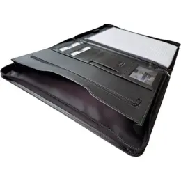 A4 Ascot Leather Zip Around Executive Folio Inner Pocket